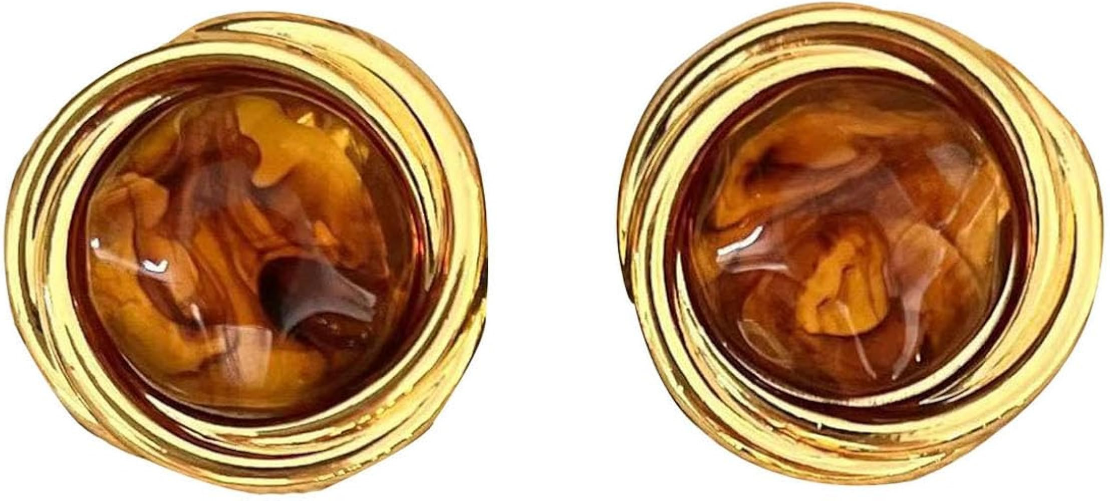 Stud Earrings For Women Popular French Retro Maillard Color Earrings Statement Earrings Earrings For Women Trendy | Amazon (US)