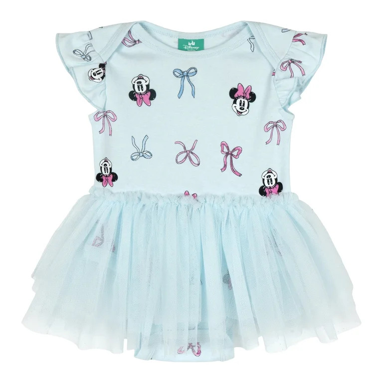 Disney Minnie Mouse Mesh Ruffle Bodysuit Newborn to Infant | Walmart (US)