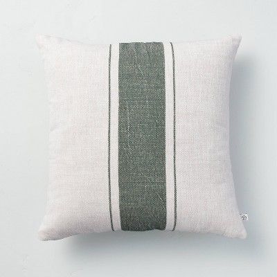 18" x 18" Bold Center Stripe Throw Pillow - Hearth & Hand™ with Magnolia | Target