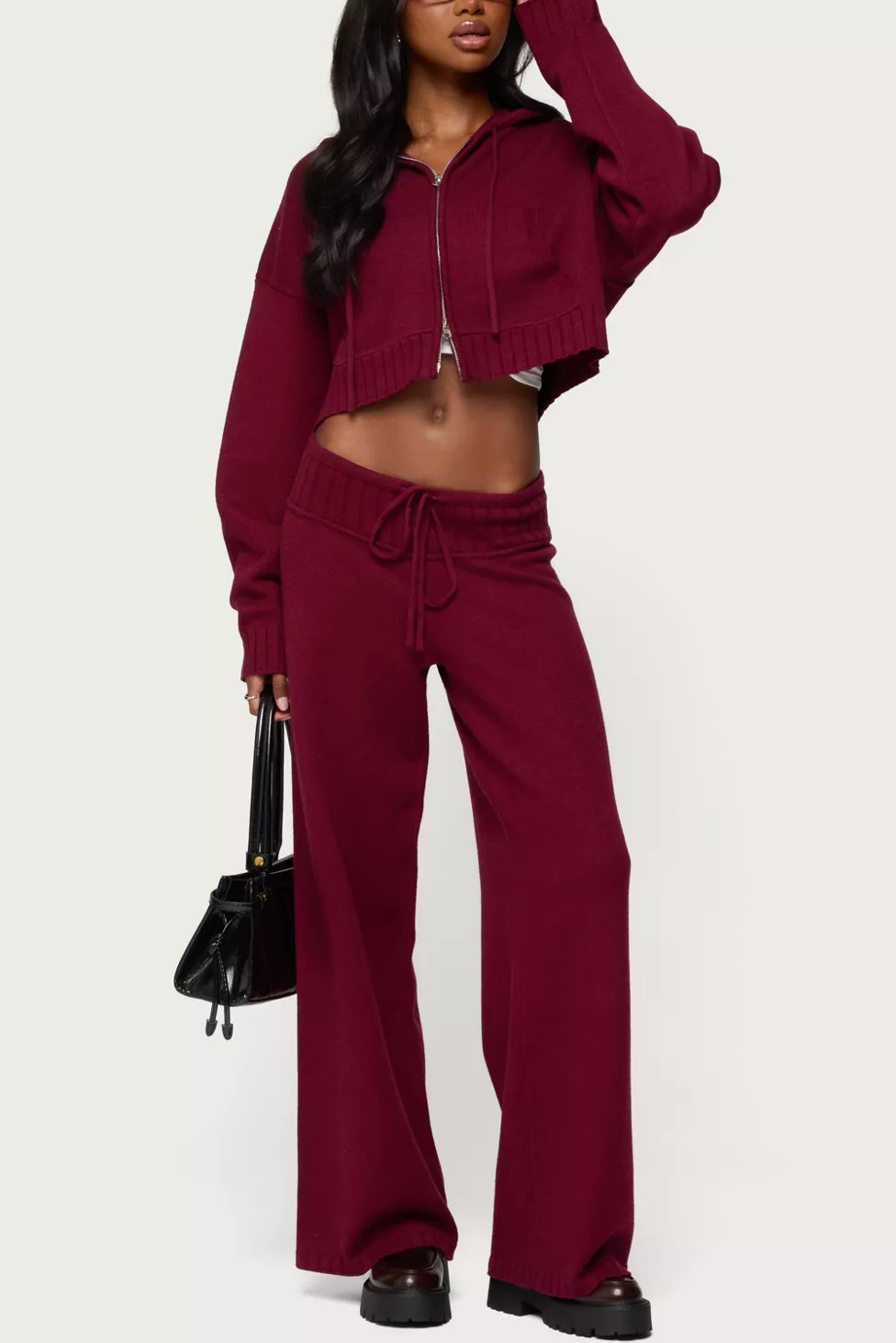 Edikted Russell Straight Leg Knit Pants | Urban Outfitters (US and RoW)