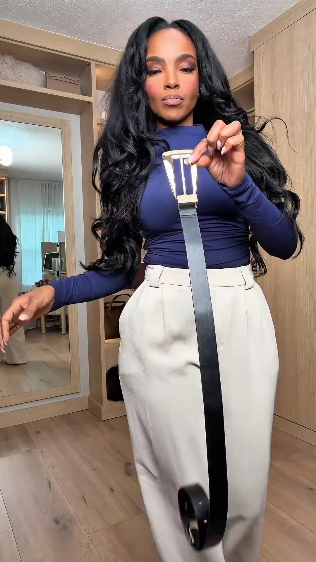 Elevated Casual Outfits Feat. My Latest Coat
Five everyday looks built around the same longline coat — perfect for work days, errands, school drop-off, travel, casual dinners, or winter shopping days. Each look mixes denim, layers, and easy basics to feel polished without trying too hard.

• Look 1: White button-up + denim skirt — both true to size; structured and easy to layer.
• Look 2: Denim-on-denim — oversized top TTS; jeans have stretch.
• Look 3: Navy fitted top + wide-leg cream trousers — top runs TTS; trousers have a relaxed leg.
• Look 4: Deep-V denim top + high-waist denim — flattering, TTS, slight stretch.
• Look 5: Basic tee + relaxed denim — effortless fit; jeans run TTS with room in the thigh.
• Coat: Longline silhouette, tailored through the shoulders, true to size, perfect for winter layering.

Size small I’m 5’4 | 140lbs | 36D -27 -40  IG & YT: kirasfashionfinds TT: kiraabboud 

elevated casual outfits, winter coat outfits, Amazon coat looks, everyday winter outfits, mom outfits winter, capsule wardrobe outfit ideas, elevated basics, winter fashion inspo, casual chic outfits, denim outfit ideas, layering outfits, cold weather style, trending winter coat outfits.

