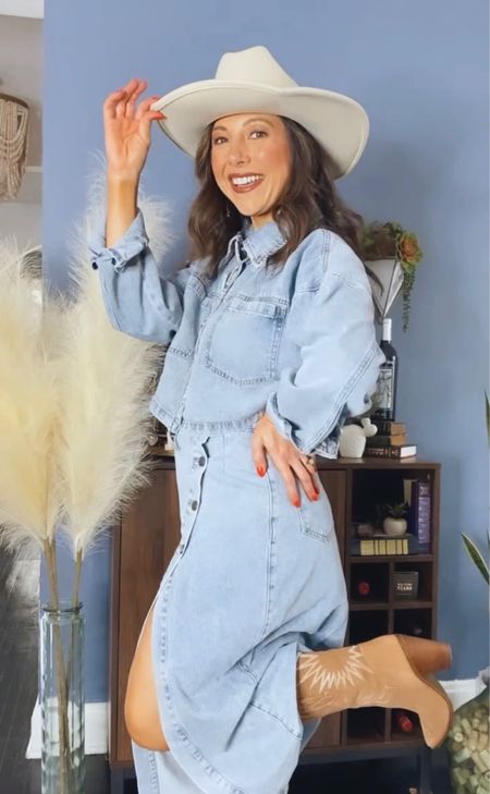 Rodeo season
Texas
What I packed for Texas
Houston rodeo
Fort Worth
Cowboy 
Cowgirl 
Western style 
Denim outfits 
Matching set
Denim skirt 
Denim maxi skirt 
Rancher hat
Western boots
Cowboy boots
Suede boots


#LTKFestival #LTKfindsunder100 #LTKstyletip