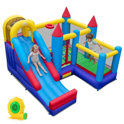 Costway Inflatable Bounce House 5-in-1 Inflatable Bouncer Indoor&Outdoor with 680W Blower | Target