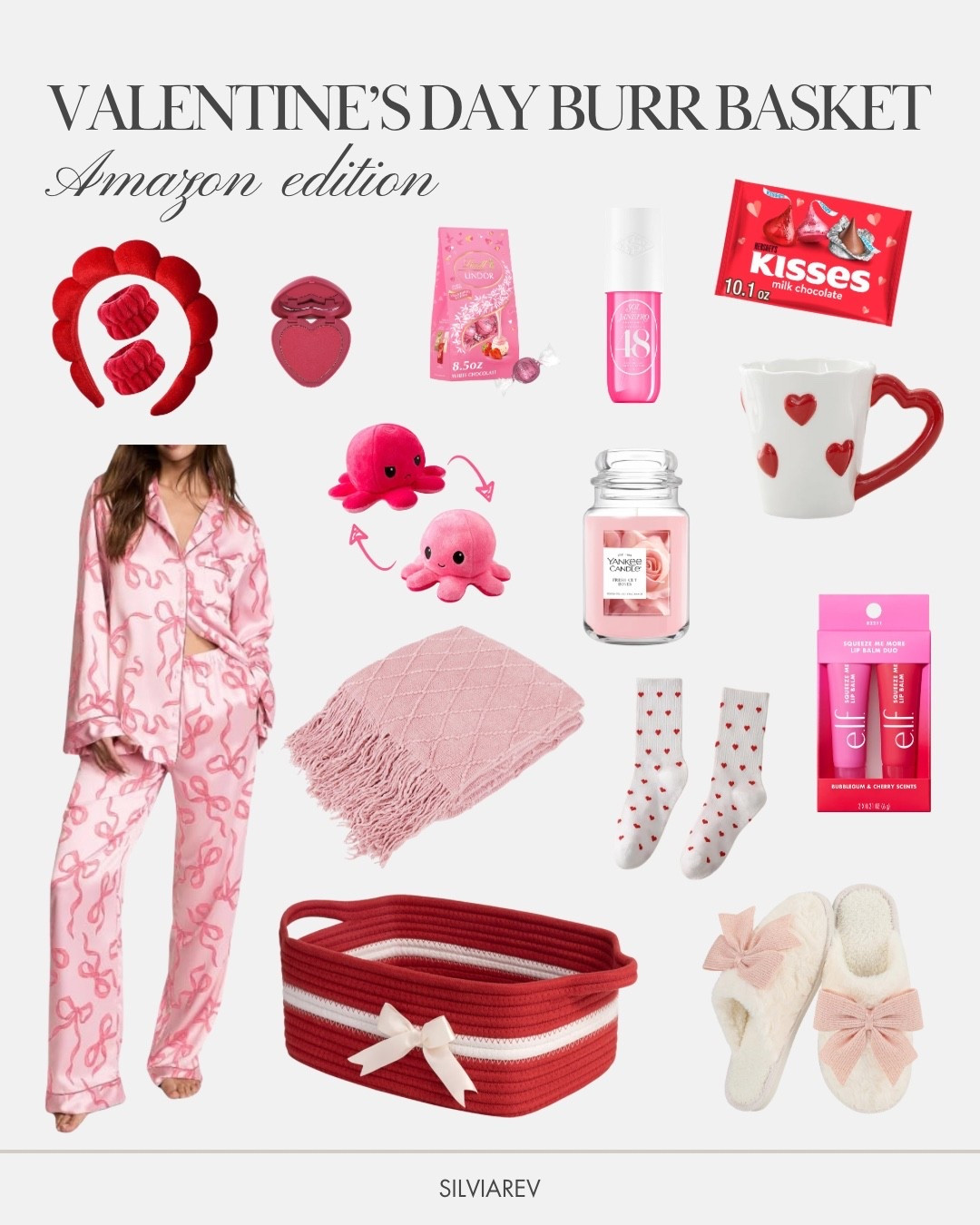 Everything you need to make the cutest, adorable burr basket for Valentine’s Day in one go!

#AmazonFinds #Amazon #ValentinesDay #BurrBasket #Pink #Red #Seasonal #Holiday #GiftBasket #GiftsForHer #GiftGuide #AffordableFinds #Galentine #Pajamas #Candle #SolDeJaneiro #ELF 

#LTKGiftGuide #LTKFindsUnder100 #LTKHoliday