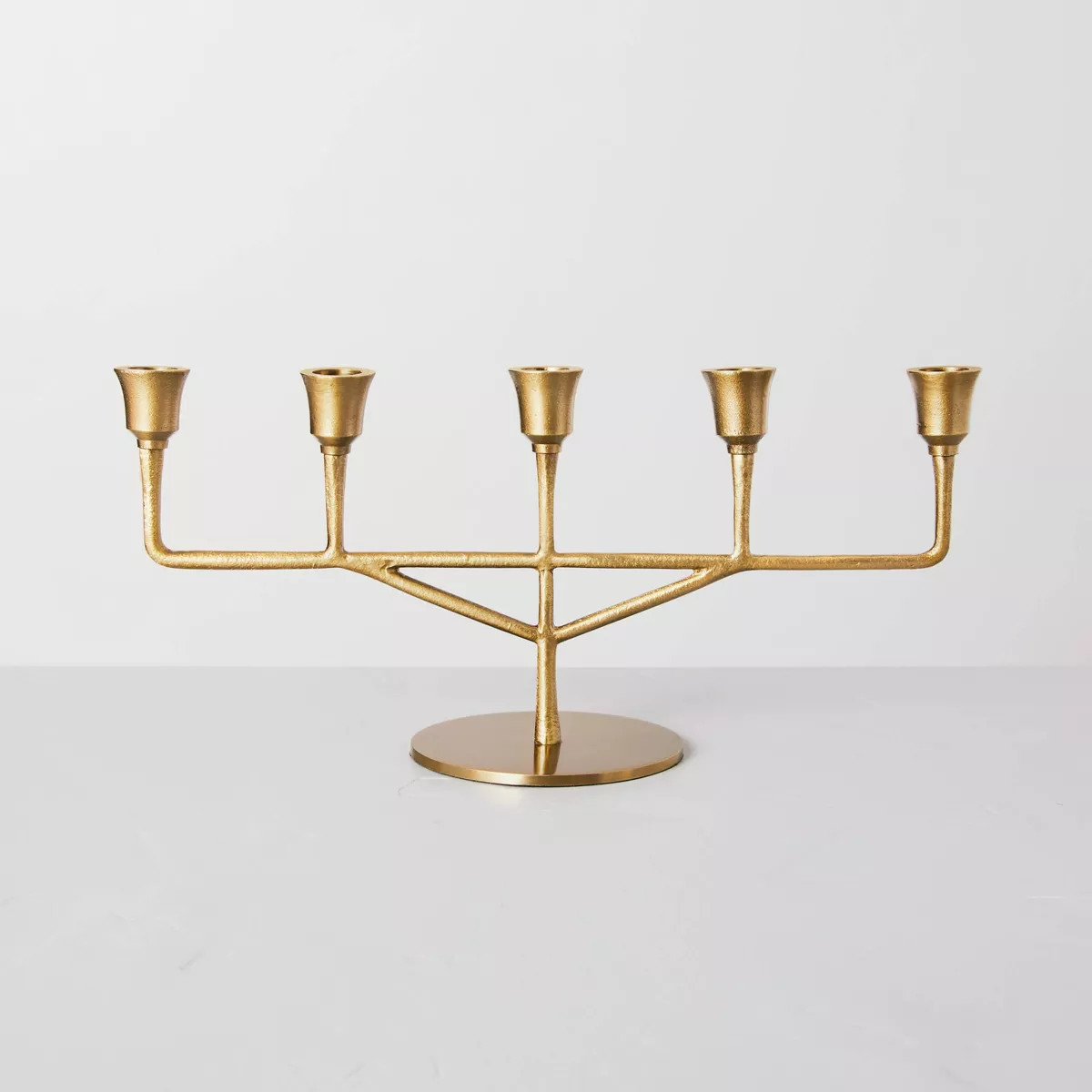 Antiqued Metal Taper Candelabra Brass Finish - Hearth & Hand™ with Magnolia | Target