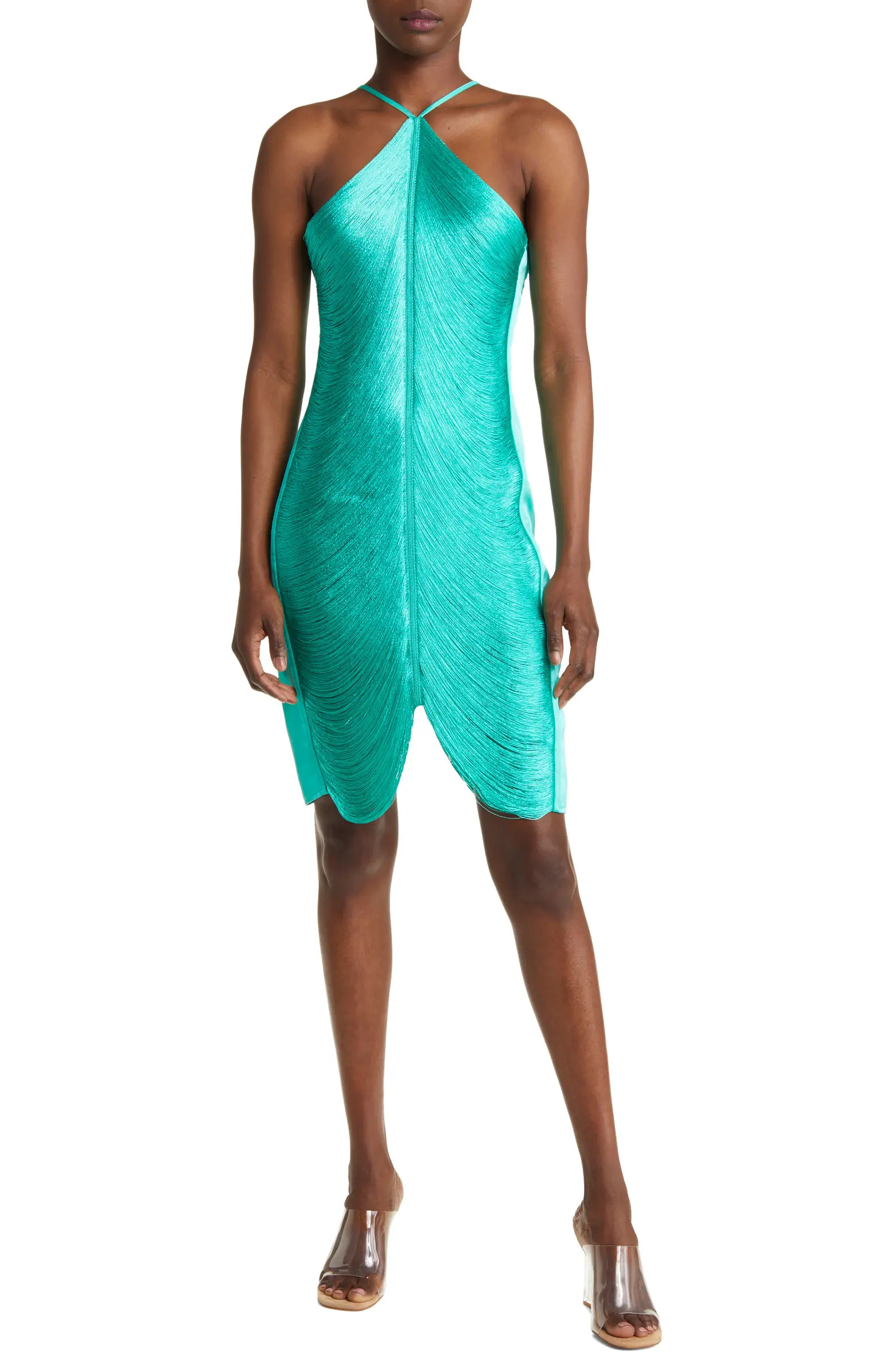 Mara Fringe Halter Dress | Nordstrom