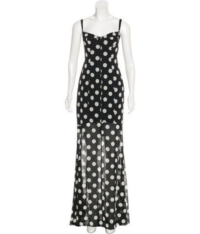 Dolce & Gabbana Polka Dot Maxi Dress Black Dolce & Gabbana Polka Dot Maxi Dress | The RealReal