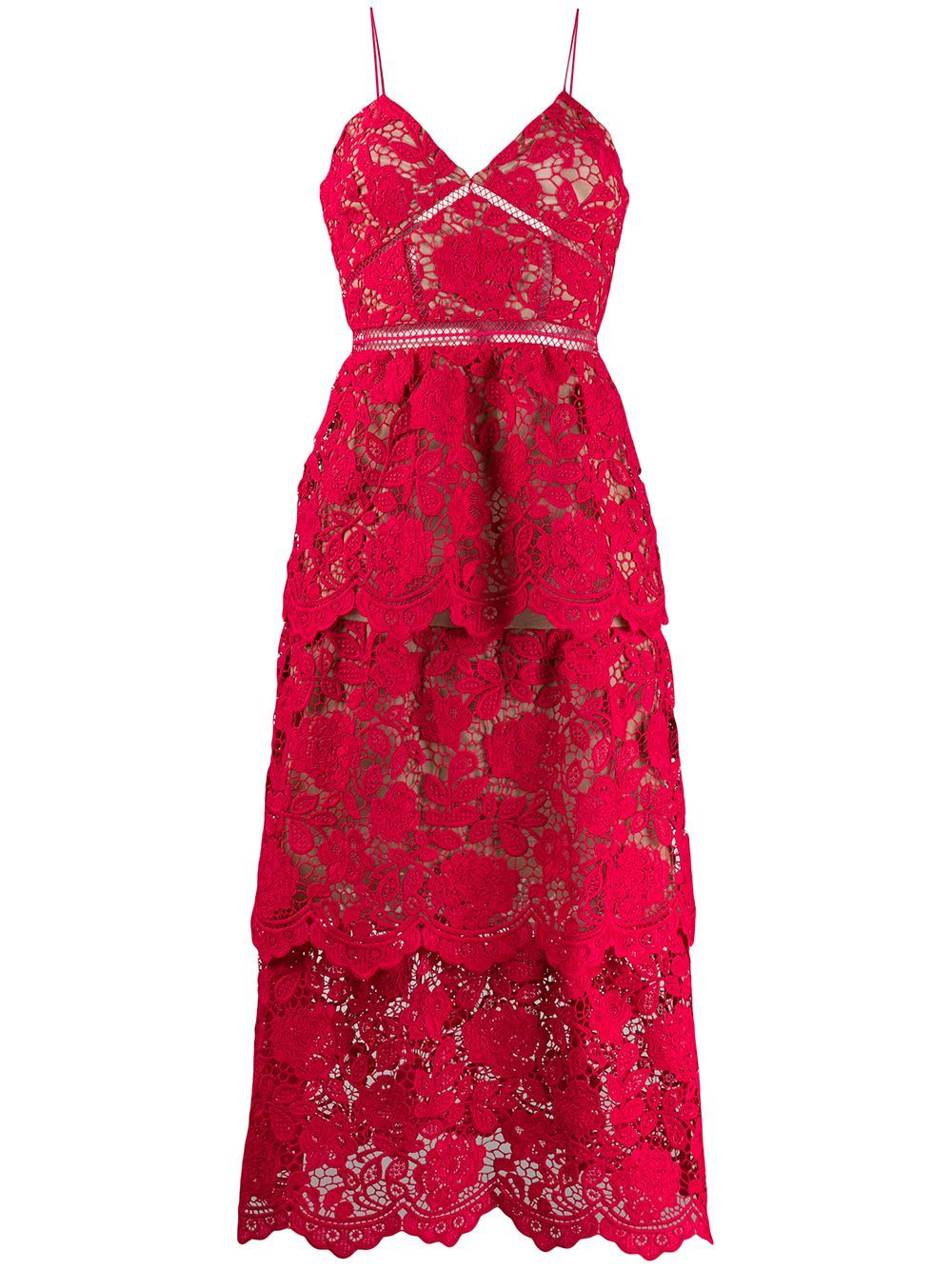 floral-lace A-line dress | Farfetch (US)