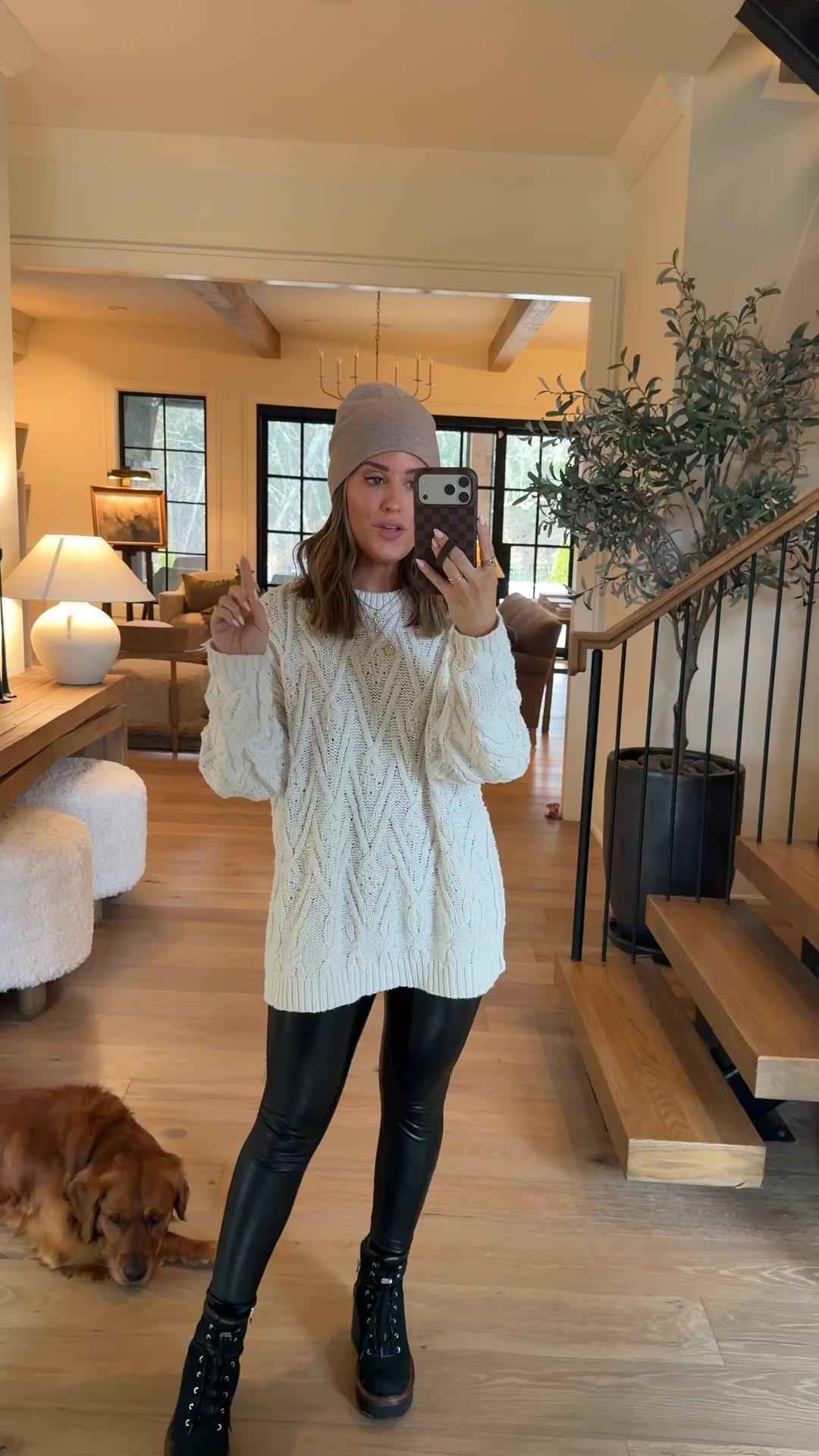 My fave beanie is on sale!! Love that’s it isn’t cuffed 🙌🏻 Sweater is old, but linking similar. Wearing an xs in these faux leather leggings- I like them more than my Spanx ones because they’re more shiny if that makes sense. Boots are old too 😭  

#LTKPetite #LTKFindsUnder50 #LTKSaleAlert