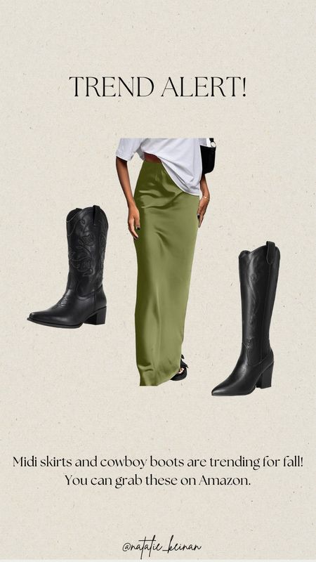 Fall trend! Cowboy boots and midi skirts

#LTKtravel #LTKSeasonal #LTKFind