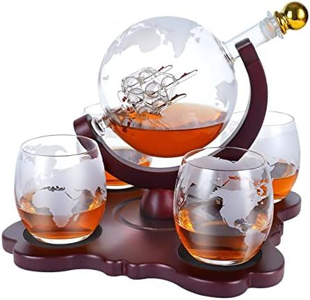 Oaksea Birthday Gifts for Men Dad Him Husband, Whiskey Decanter Set with 4 Glasses, Anniversary W... | Amazon (US)