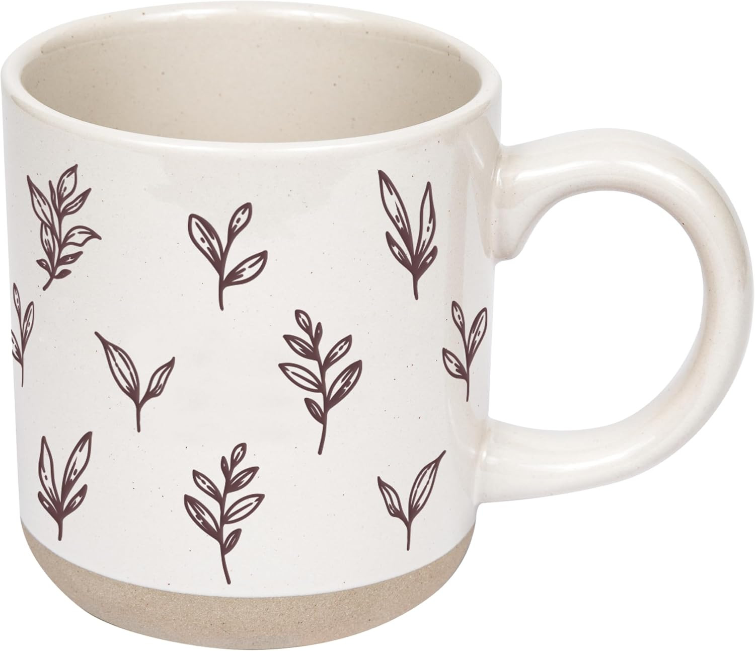 Sweet Water Decor Autumn Coffee Mug with Brown Leaves Design, 14oz Stoneware Cup for Tea & Cider, Microwave & Dishwasher Safe, Cozy Fall Gift | Amazon (US)