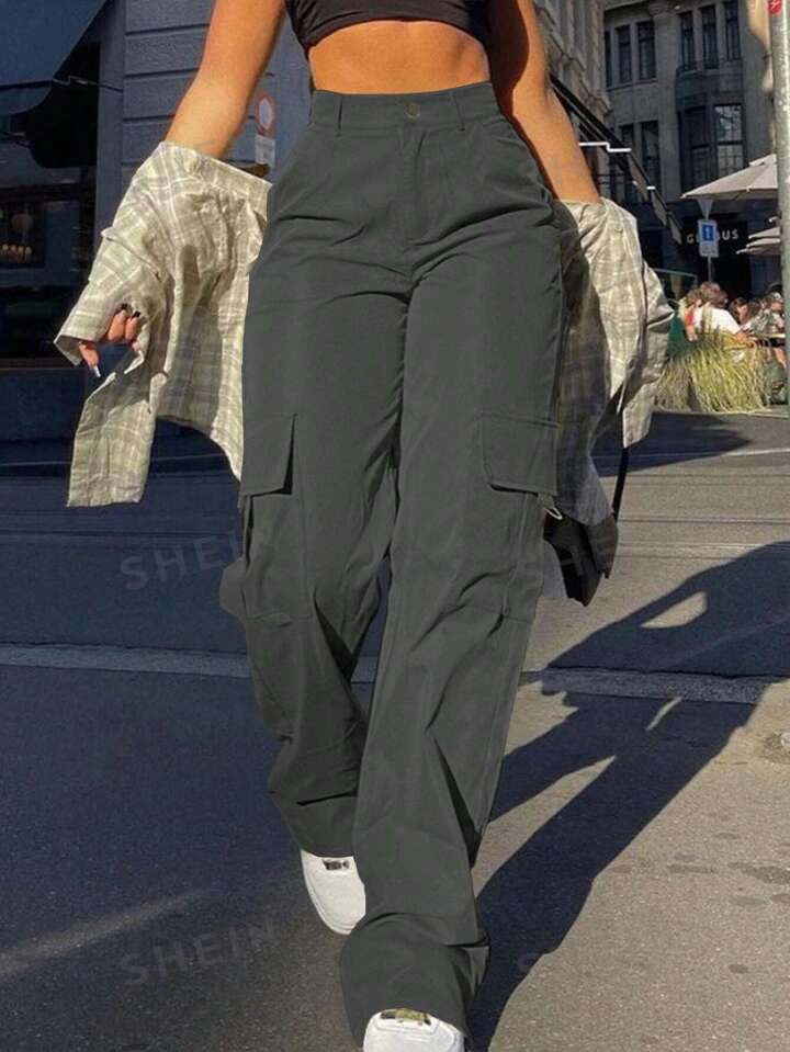 Pocket Cargo Trousers | SHEIN