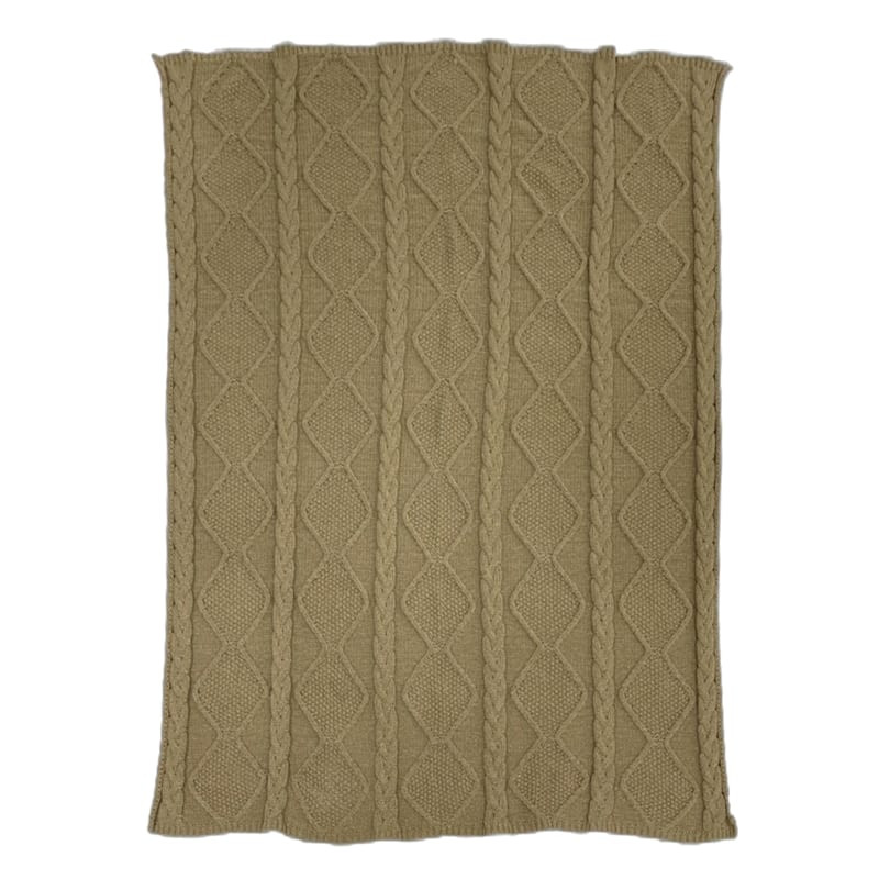 Brown Cable Knit Throw Blanket, 50x60 | At Home