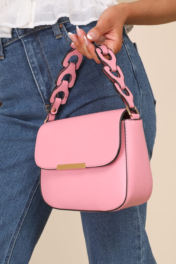 Perfect Moves Pink Interlocking Link Handbag | Lulus