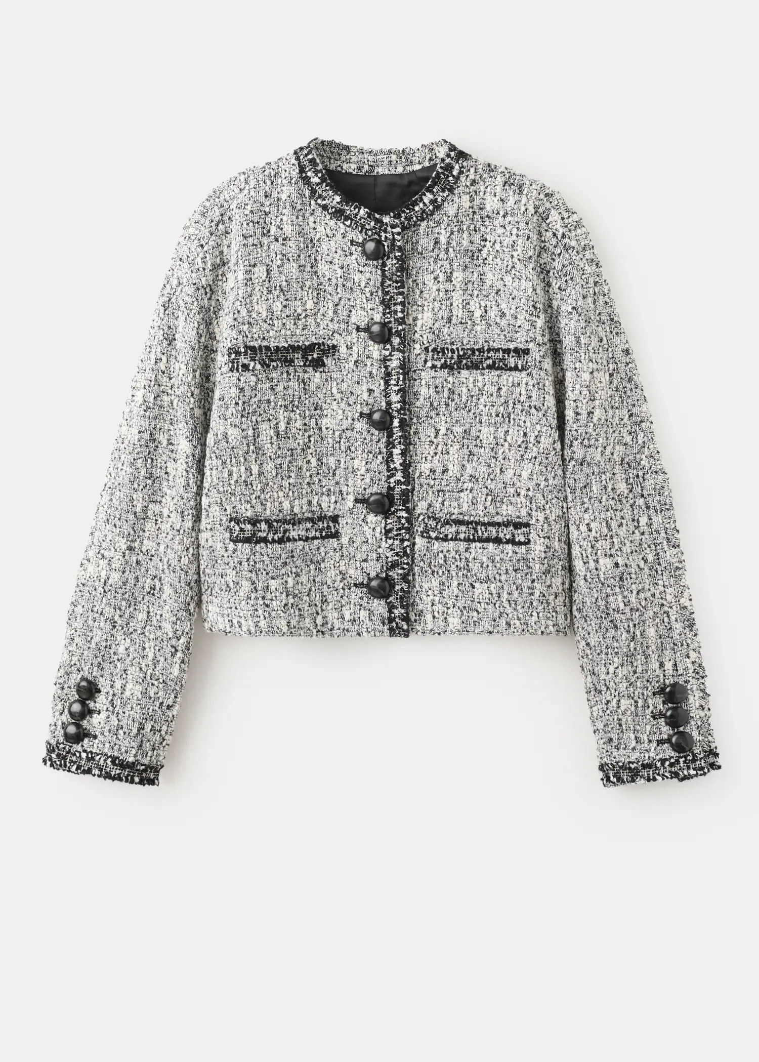 Tweed jacket with frayed ends | Mango (US/MX/AU)