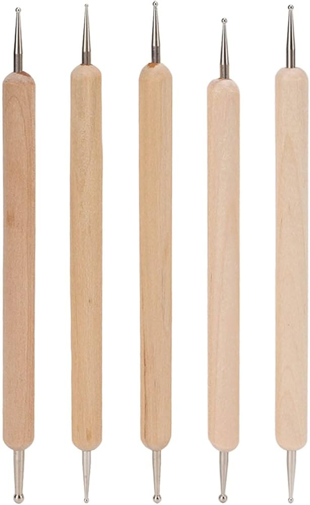 Pssopp 5-teiliges Prägestift-Set mit Doppeltem Ende, Punktierungswerkzeug, Stift für Kohlenstof... | Amazon (DE)