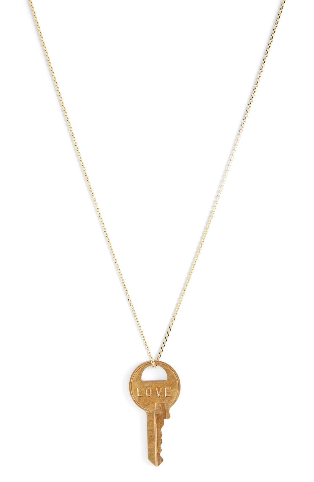 Dainty Classic Hope 18-Inch Gold Key Pendant Necklace | Nordstrom
