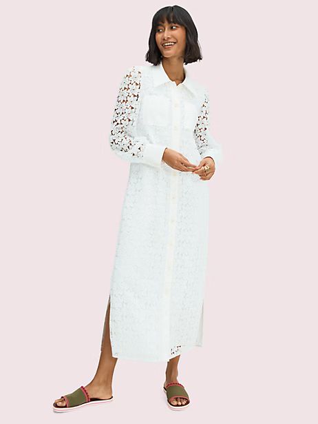 leaf lace shirtdress | Kate Spade (US)