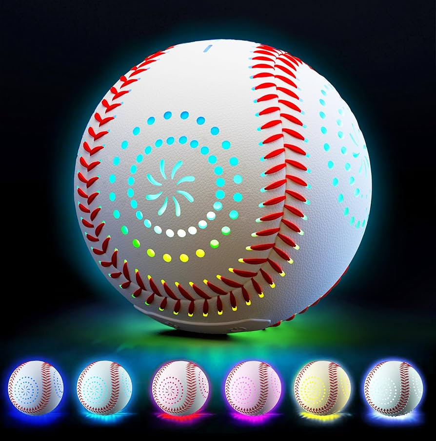LED Rechargeable Baseball with 9 Lighting Modes Glow in The Dark Baseballs, Baseball Gifts for Bo... | Amazon (US)
