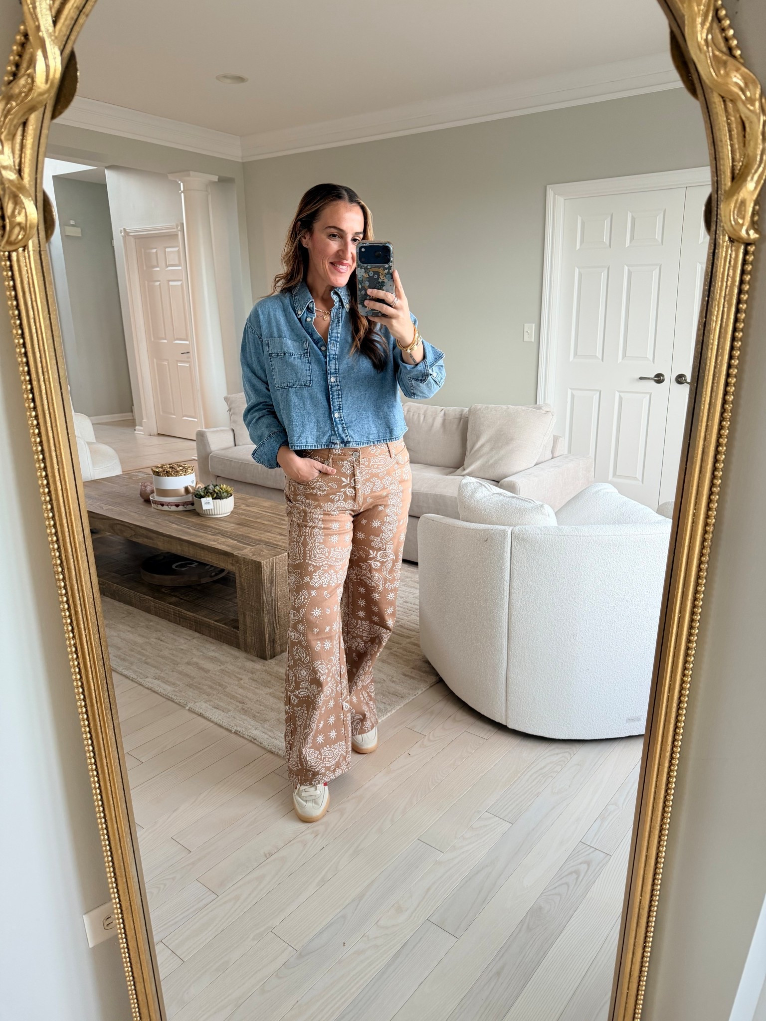 Absolutely love this look! 
Medium in the top! Size 8 in the jeans but they run roomy. 

#LTKOver40 #LTKootd #LTKmomlife