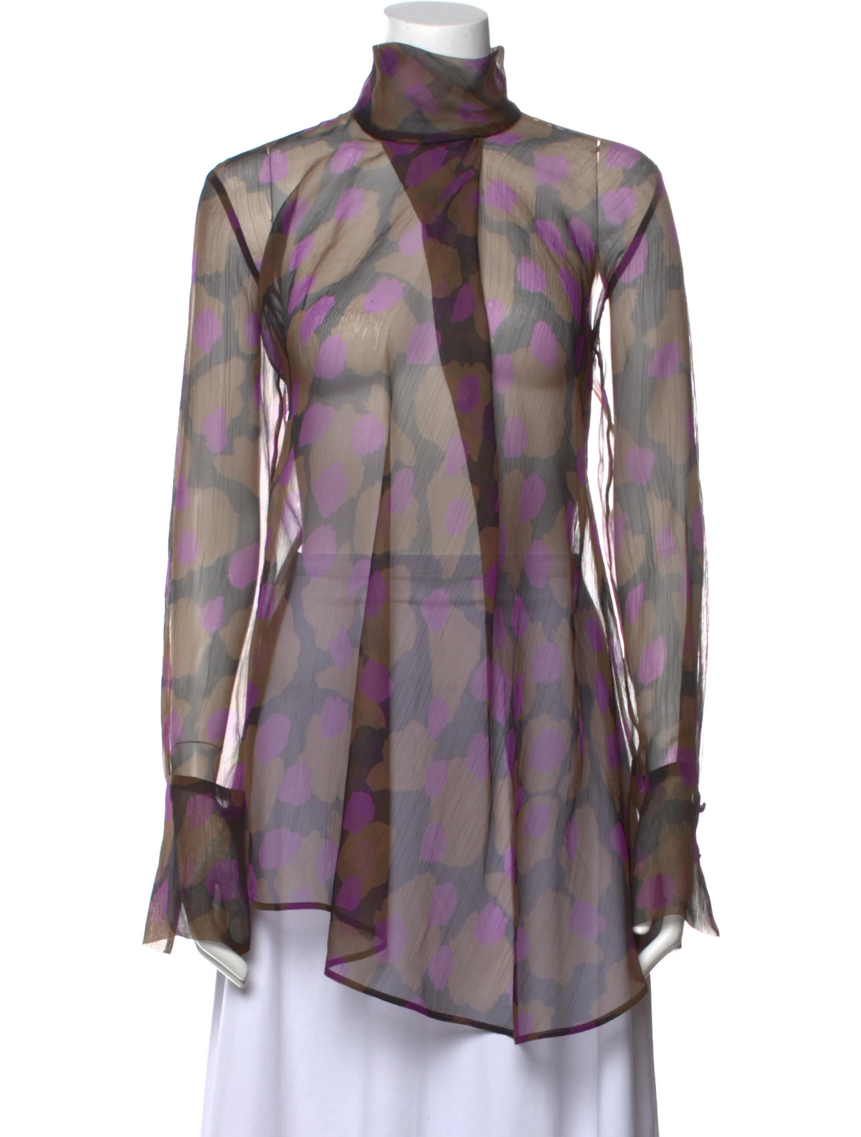 Silk Printed Blouse w/ Tags | The RealReal