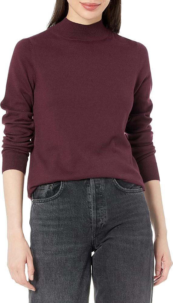Amazon Essentials Women's Lightweight Mockneck Sweater (Available in Plus Size) | Amazon (US)
