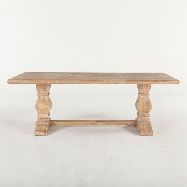 Mango Wood Rectangular Dining Table in Antique Oak | Bellacor