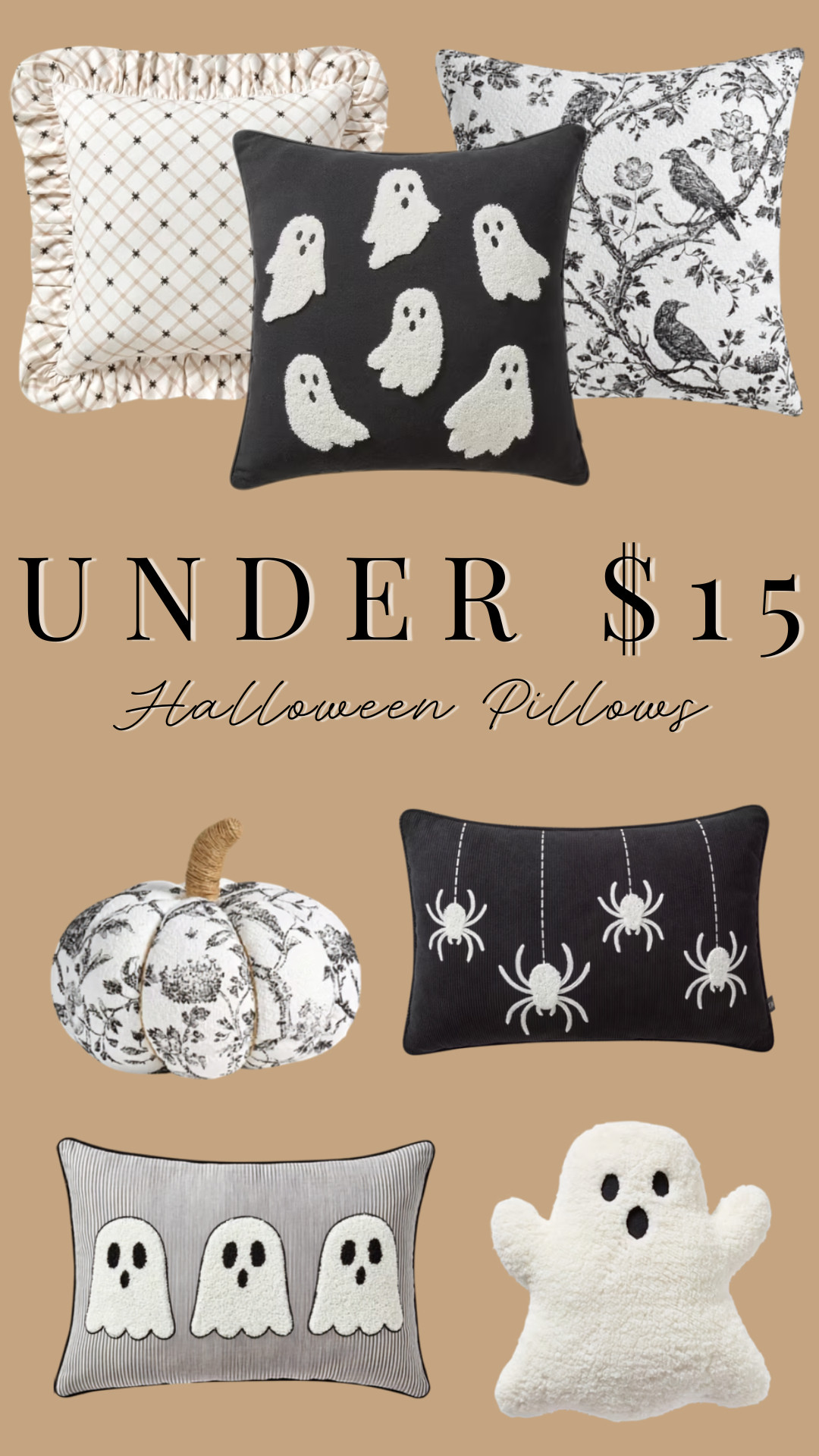 Under $15 for these adorable Halloween  Throw Pillows from Walmart! 

 #LTKHome #LTKSaleAlert
