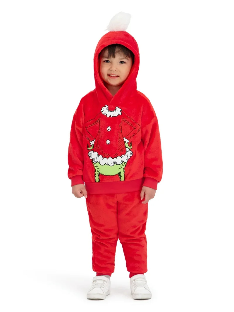 Dr. Seuss The Grinch Toddler Unisex Hoodie and Jogger Set, Sizes 12M-5T | Walmart (US)