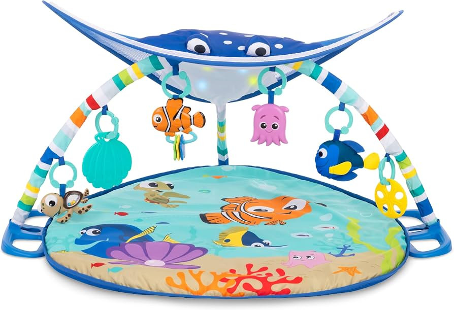 Bright Starts Disney Baby Finding Nemo Mr. Ray Ocean Lights & Music Gym, Ages Newborn + | Amazon (US)