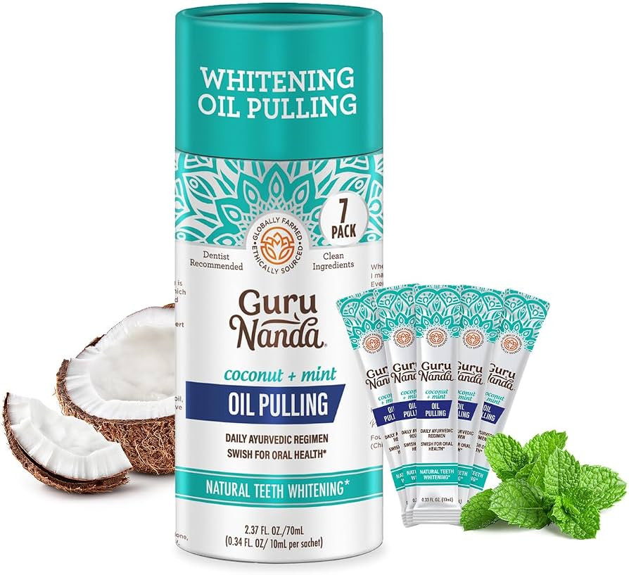 GuruNanda Oil Pulling Travel Sachets (Mickey D) - 100% Pure Blend of Coconut & 7 Essential Oils w... | Amazon (US)