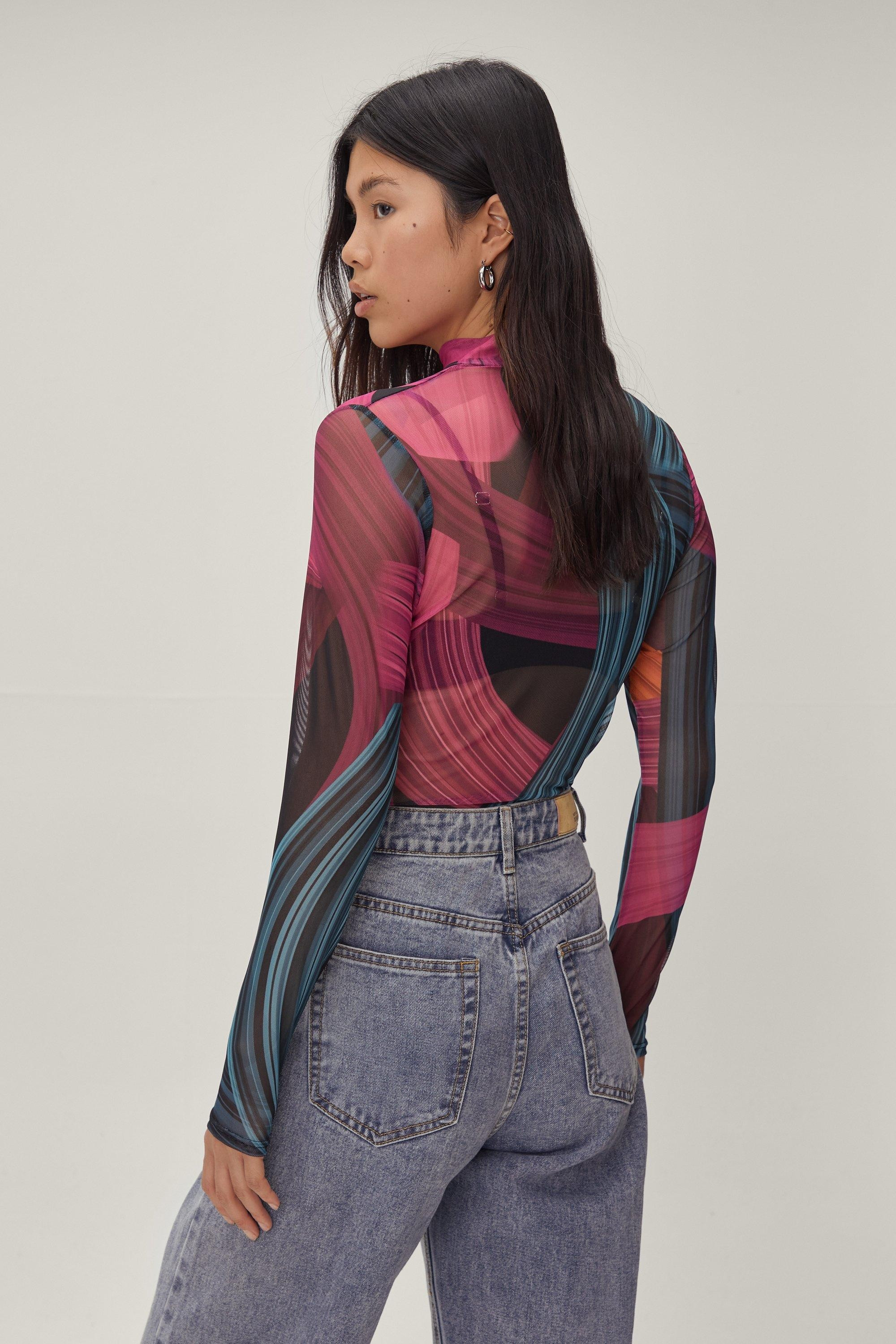 Printed Mesh Polo | Nasty Gal (US)