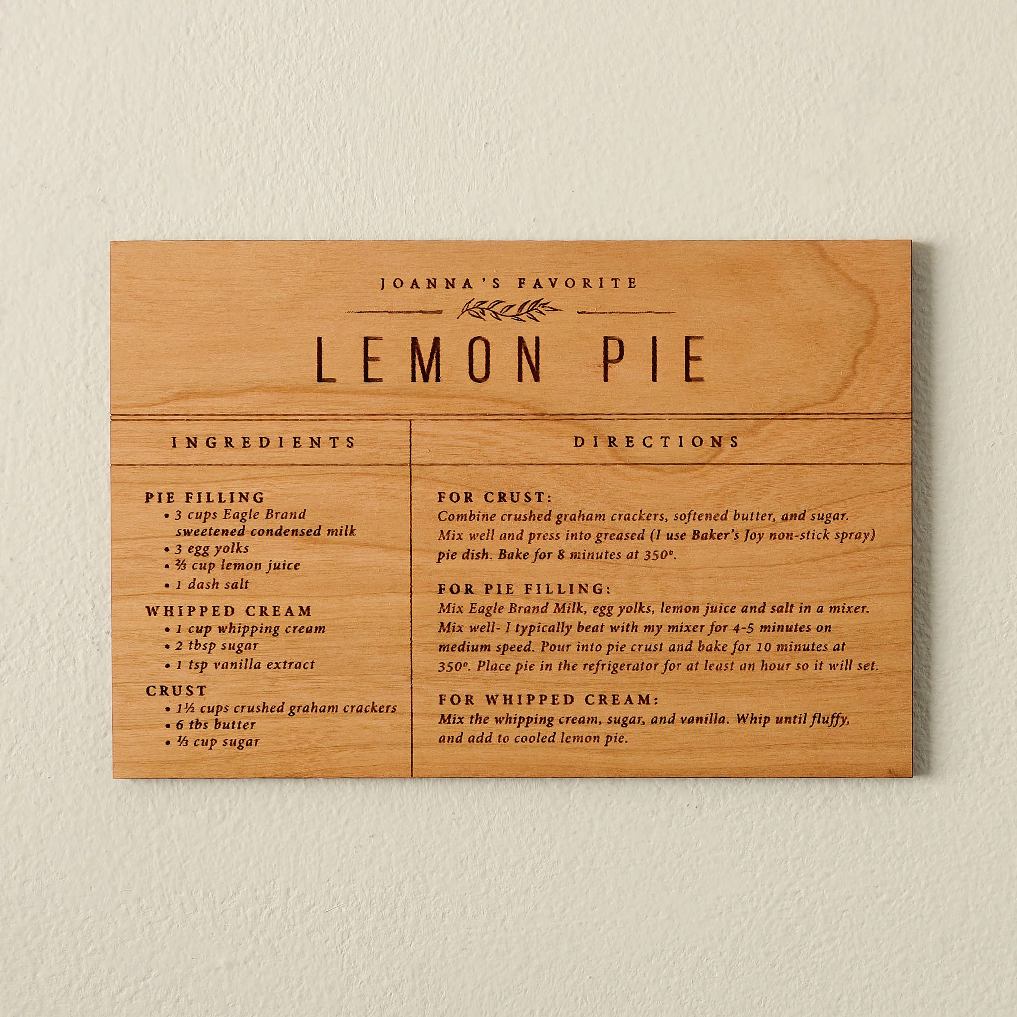 Wooden Recipe Card | Magnolia | Magnolia