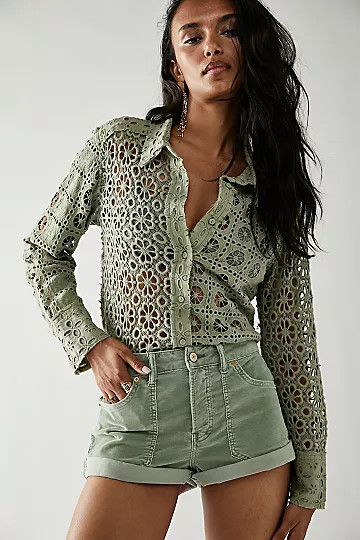 Beginner's Luck Cord Slouch Shorts | Free People (Global - UK&FR Excluded)