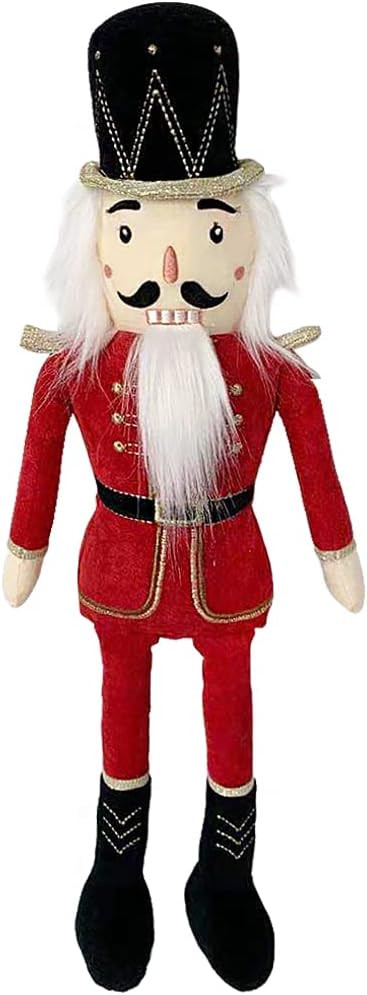 MON AMI Red Nutcracker Shelf Sitter Plush Doll – 19”,Traditional Nutcracker Soldier Doll, Nut... | Amazon (US)
