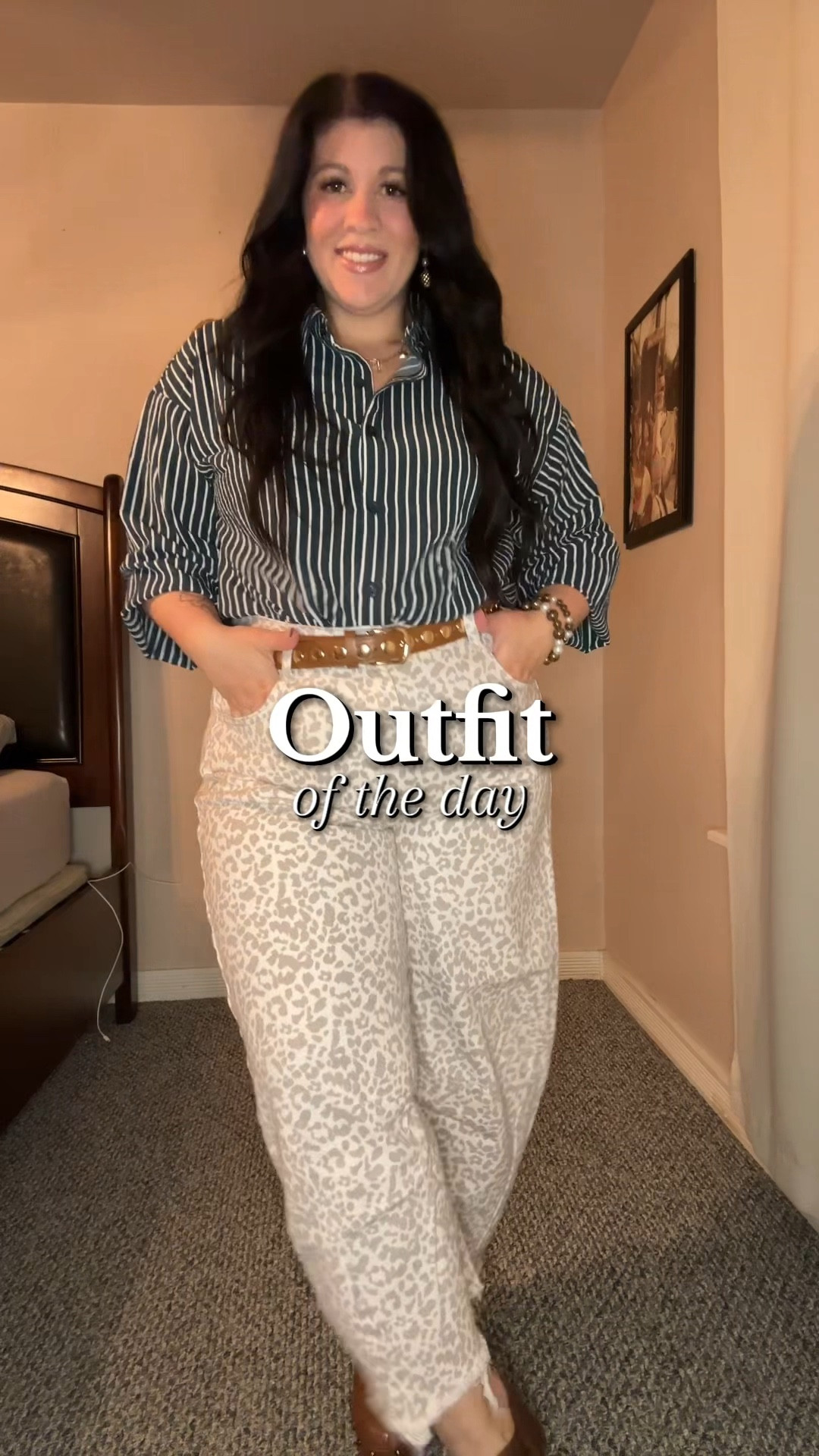 A fun pattern mixing moment. These jeans would be perfect to dress up this fall and winter for family dinners/dinner parties. Mine are from TikTok but I’ve found similar options on Amazon  

#LTKFindsUnder50 #LTKFindsUnder100 #LTKSeasonal