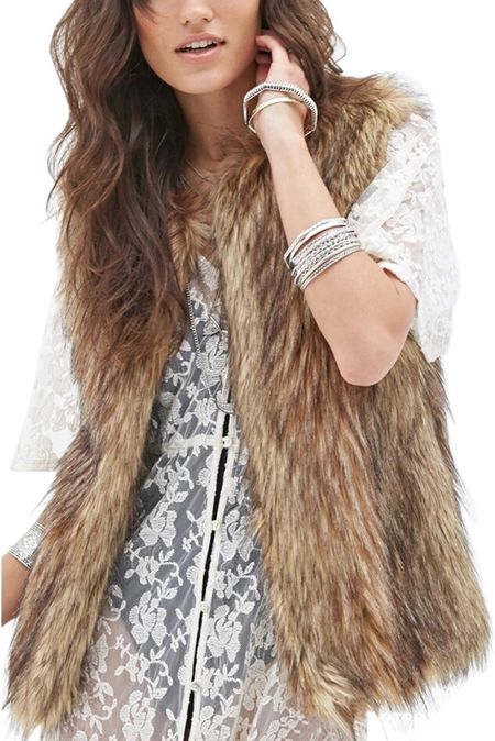 Tanming Women's Fashion Autumn And Winter Warm Short Faux Fur Vests.

#LTKSeasonal #LTKfindsunder50