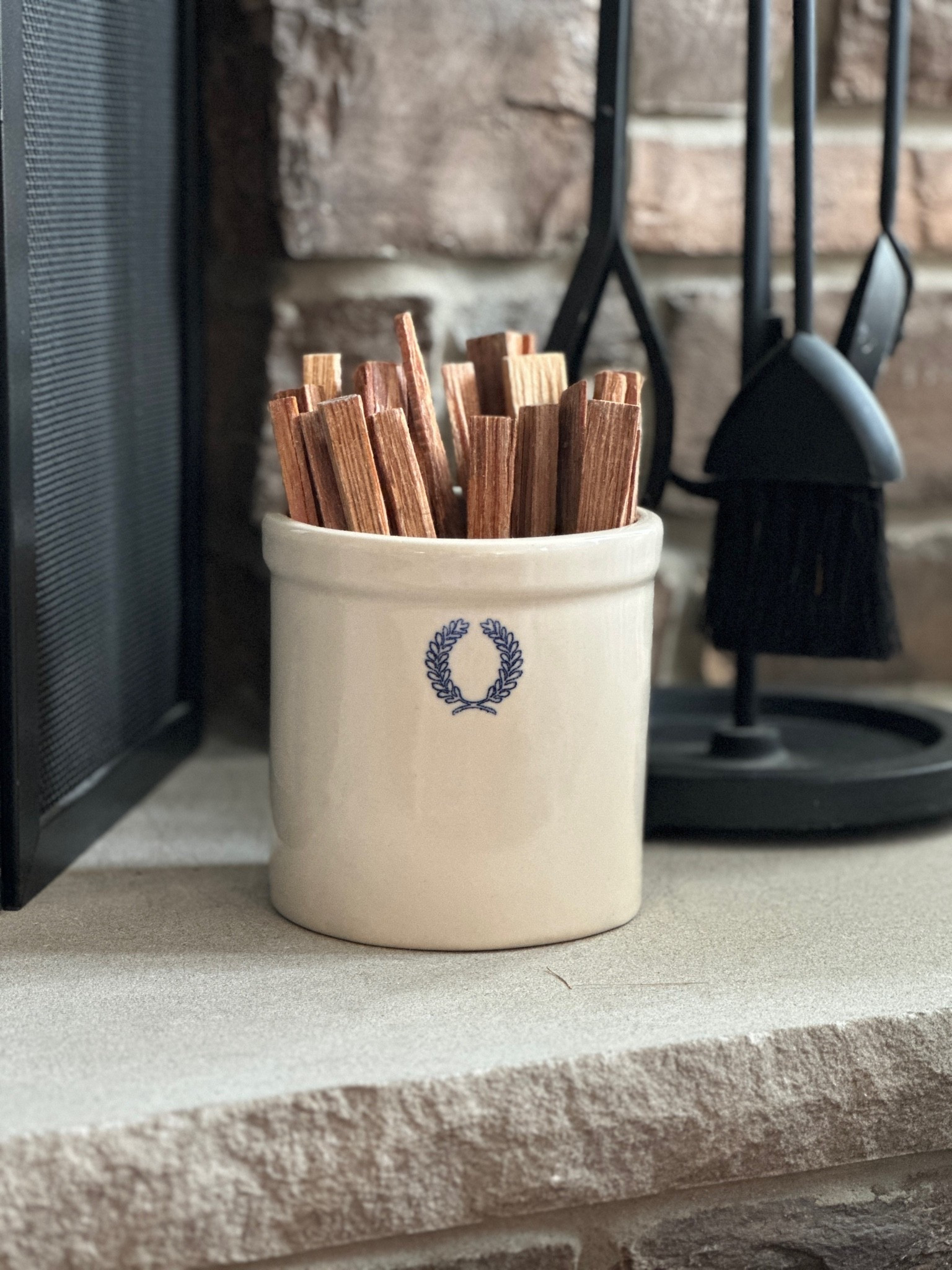 The Laurel Crock - the perfect container for my fatwood fire starter sticks! Such a cozy home decor find!  I bought the 6 inch one but it comes in several sizes!

#LTKSeasonal #LTKHome #LTKSaleAlert