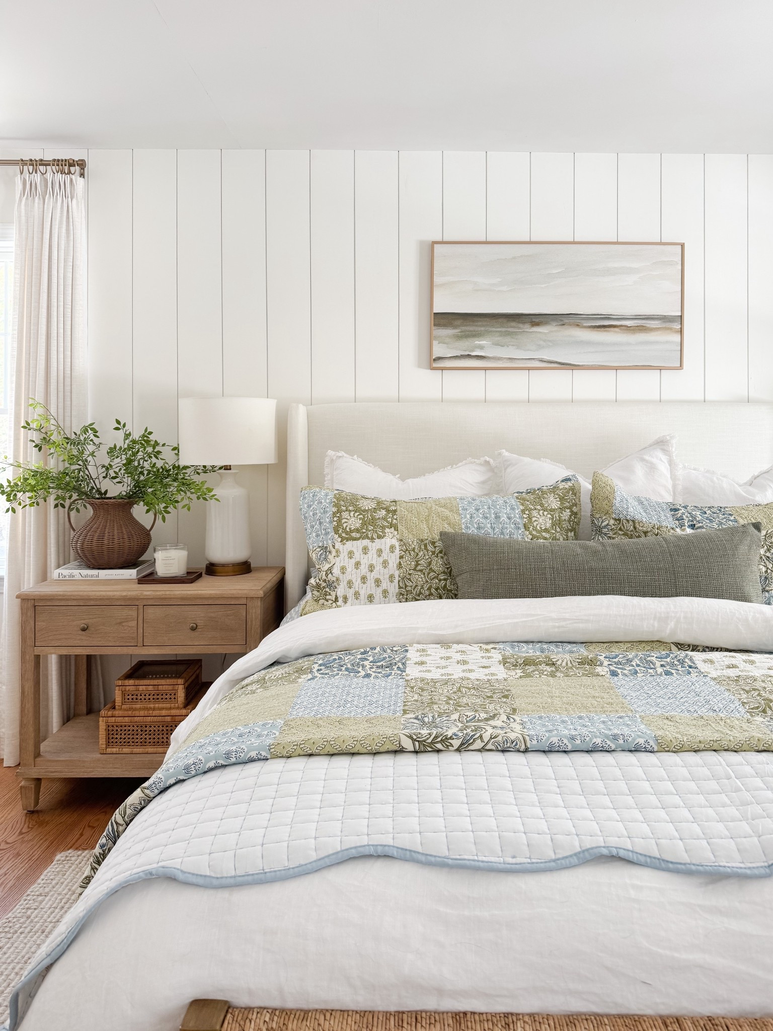 A cozy and welcoming coastal Amazon bedroom 🤍 This linen bedding has the prettiest floral pattern—and it’s such a great price point! It comes in several color options and washes well. Other highlights? Our table lamps and these spring throw pillows! 

#LTKHome