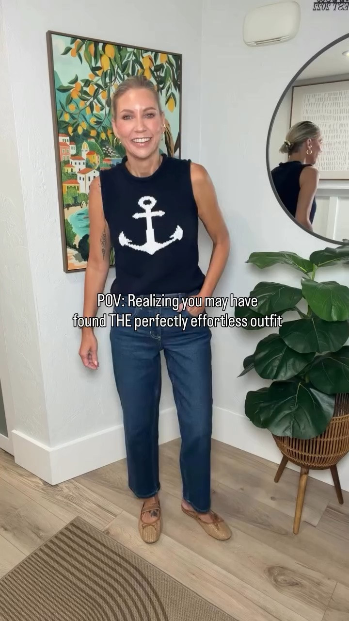 Step One☝🏼Timeless & comfortable jeans. 
Step Two✌🏼Keep it simple and classic. 
Results 💁🏼‍♀️⚓️👖

My Authentic 360 Jeans from @spanx are easily one of my favorite pair of jeans. The 90’s Straight Leg Jeans are timeless and effortless to style. 

#spanx #spanxpartner #styleover40 #elevatedcasual #simplestyling

#LTKootd #LTKgrwm #LTKOver40