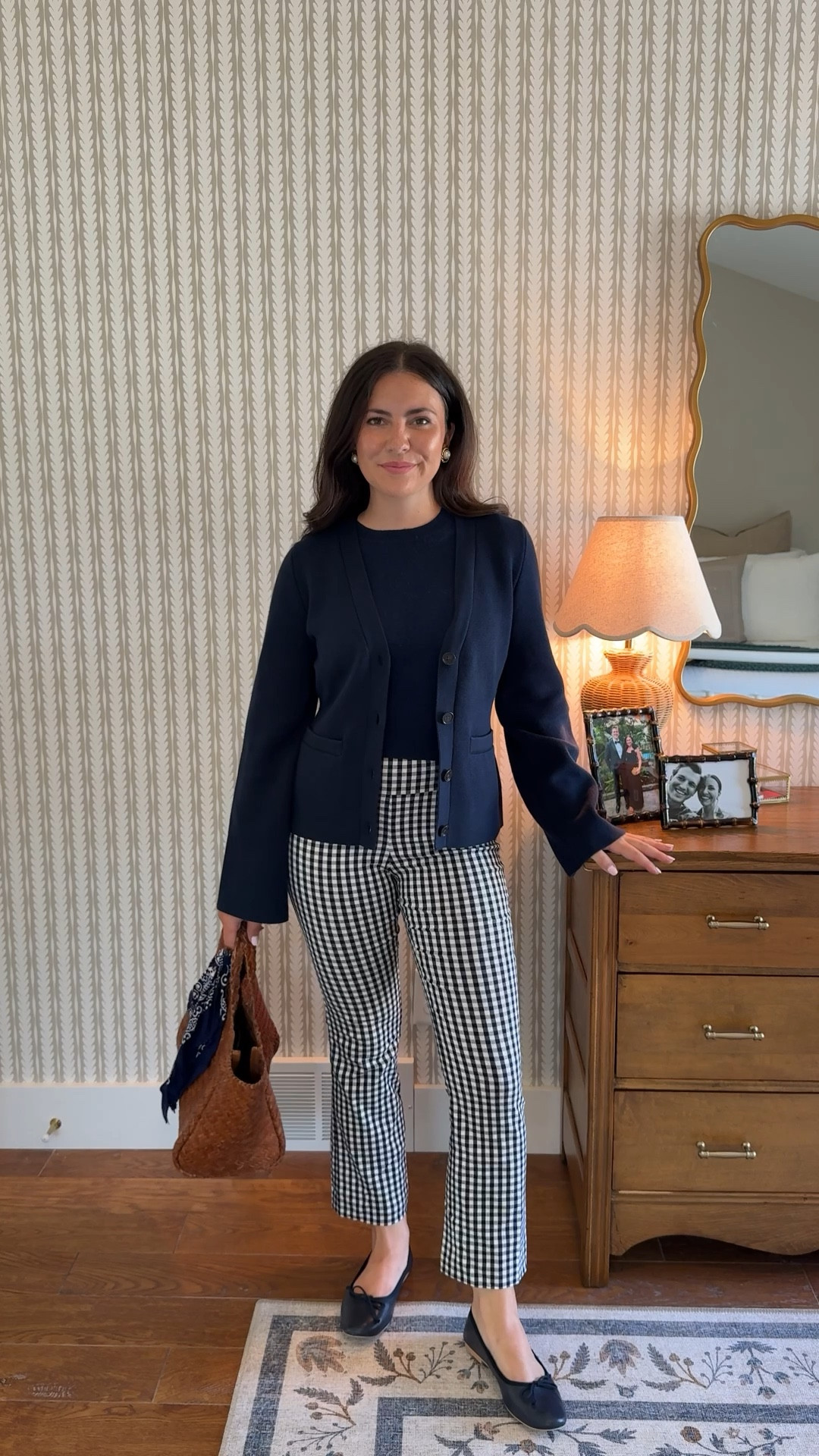 Love a printed pant for work!