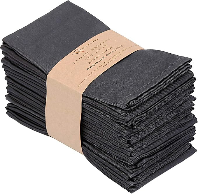 Ruvanti Kitchen Cloth Napkins 12 Pack 18X18 Inch Dinner Napkins Soft & Comfortable Reusable Napki... | Amazon (US)