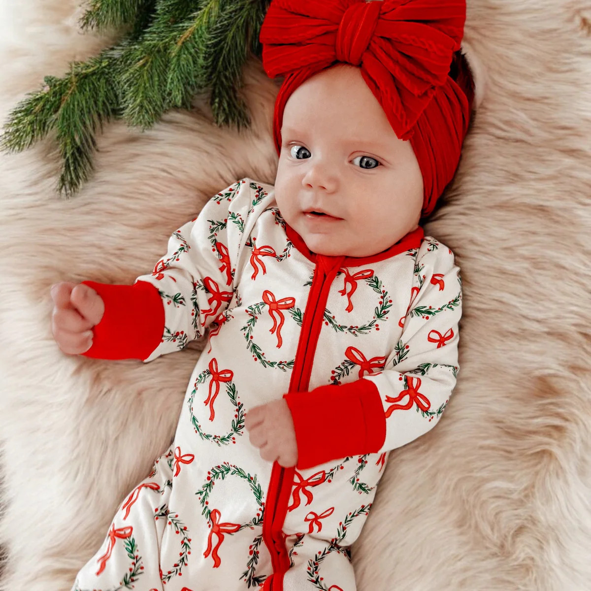 2-Way Convertible Zip Romper, Wreath | SpearmintLOVE
