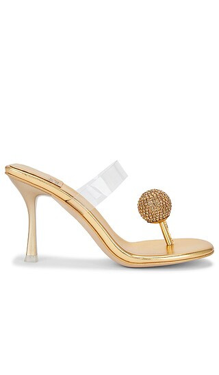 Polished Sandal in Gold Clear | Revolve Clothing (Global)