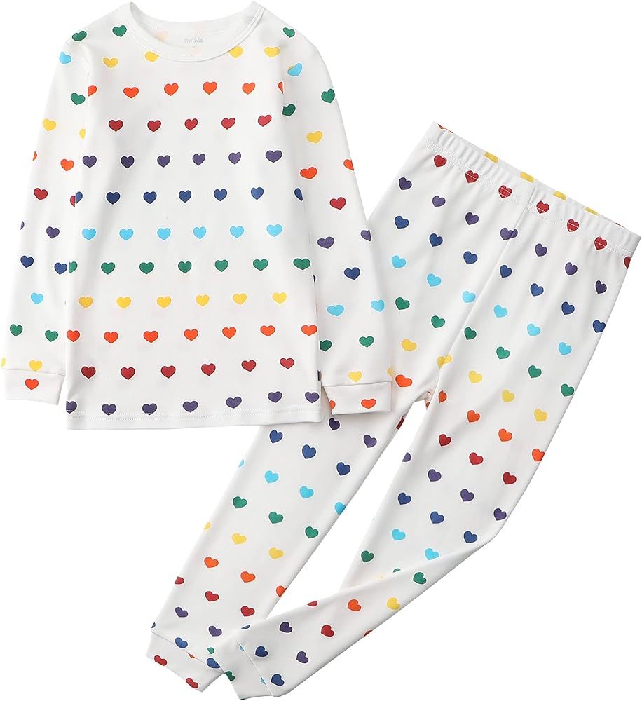 Owlivia 100% Organic Cotton Baby Long Sleeve Pajama Sets, Toddler Boy Girl 2-Piece Sleepwear | Amazon (US)