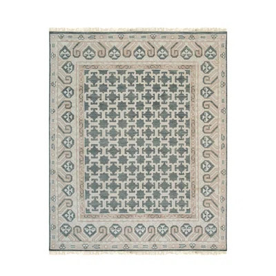 Luxurious Oriental Green Hand Knotted Wool Rug | Wayfair North America