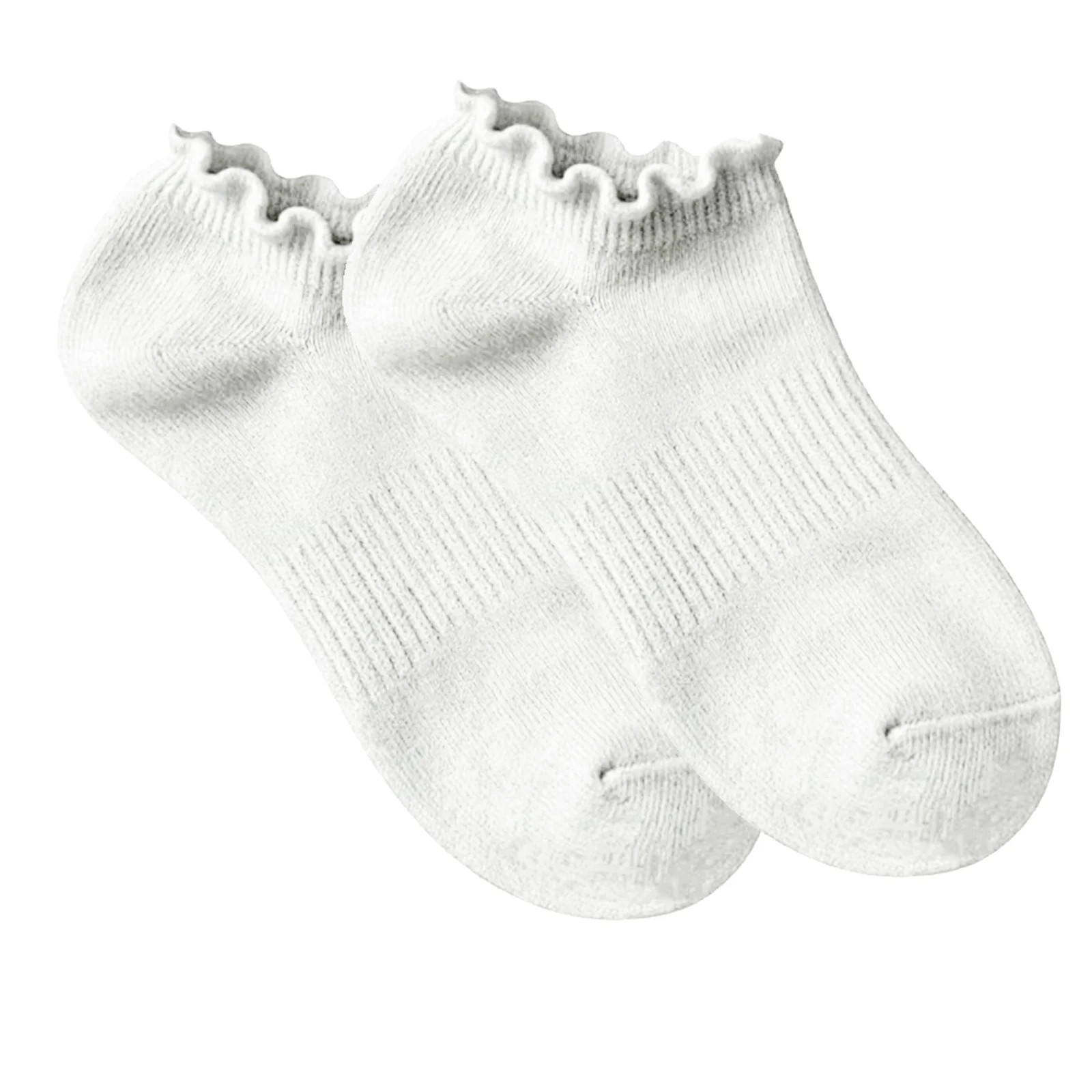 BVWKPCV Womens Ankle Ruffle Socks Casual Cotton Frilly Breathable Cute Knit Lettuce Trim No Show Socks 1 Pack - Walmart.com | Walmart (US)