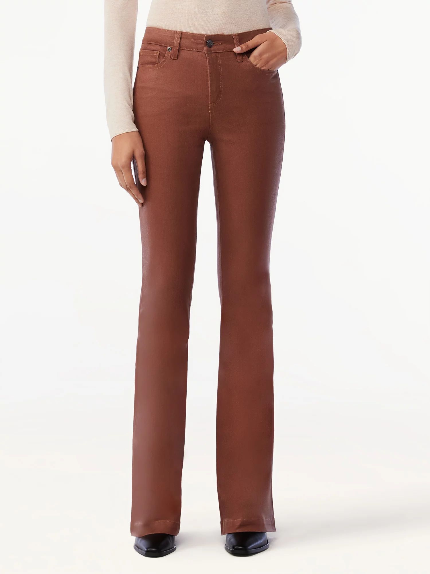 Scoop Women's High Rise Flare Jeans - Walmart.com | Walmart (US)