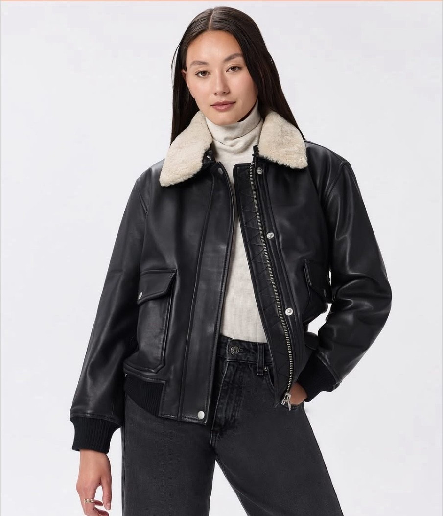 100% Leather Shearling Trim Aviator Jacket
Now $300.00, from $625
You save 52%


#LTKSaleAlert